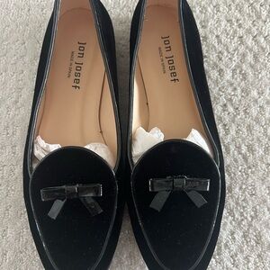 Jon Josef black velvet shoes size 8